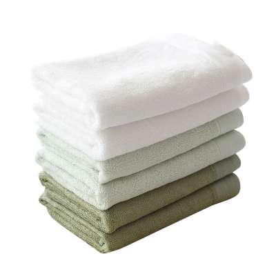 Wholesale  100% Microfiber Fabric Custom Natural Bamboo Fiber Face Towel  Washcloth Bath Towels